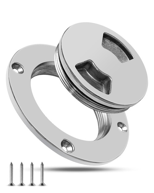 3" Round Non Slip Inspection Hatch, Stainless Steel 316 Boat Hatch Deck Plate with Detachable Cover for Marine Boat RV Kayaks Yacht, Marine Access Hatch Boat Deck Plate