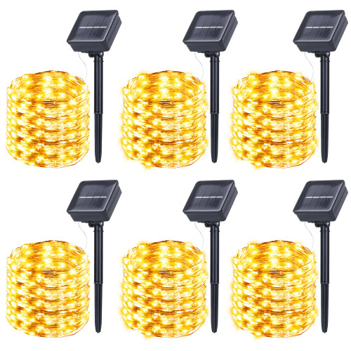 6 Pack Solar String Lights Outdoor Waterproof, 300FT 780LED Solar Fairy Lights, 8 Modes Solar Twinkle Copper Wire Lights for Outside Christmas Patio Yard Trees Garden Wedding Party 6 Pack Solar String Lights Outdoor Waterproof, 300FT 780LED Solar Fairy Lights, 8 Modes Solar Twinkle Copper Wire Lights for Outside Christmas Patio Yard Trees Garden Wedding Party