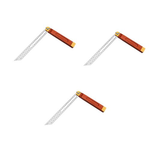 OSALADI 3pcs 360 Angle Finder Protractor Angle Ruler Angle Measuring Tool Angle Measure Ruler Woodworking Measurement Ruler Woodworking Measuring Miter Protractor Brass Bamboo Mahogany