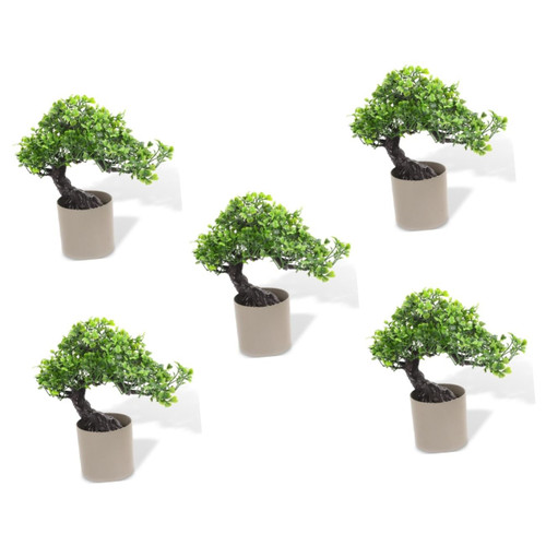 5pcs Welcome Pine Flower Potted Plant Pine Bonsai Desktop Decor House Plants Pine Tree Decor Indoor Plant Artificial Plants Artificial Garden Plant Fake Bonsai Outdoor Plastic