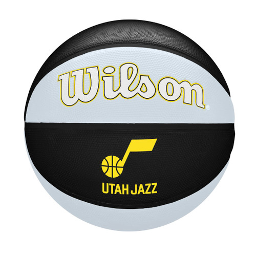 Wilson Basketball, NBA Team Tribute, Utah Jazz, Outdoor and Indoor, Size: 7, Yellow