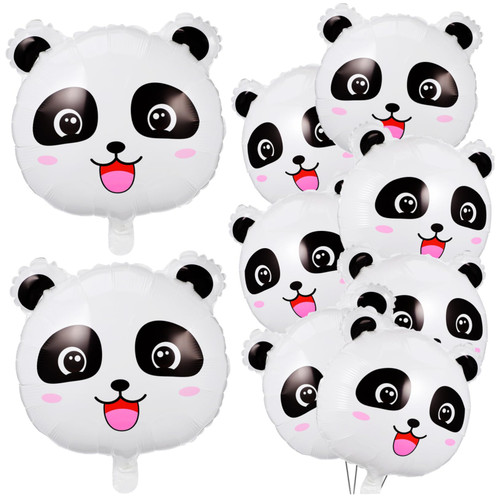 PRETYZOOM 100 Pcs Panda Balloon Aluminium Foil Balloon Cute Panda Design Cartoon Balloon Reusable Balloon Party Ambiance Aluminum Foil Decorations Happy Birthday Decorate Baby Party Supplies