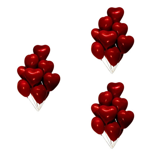 Abaodam 150 Pcs Valentines Day Backdrop Heart Helium Balloons Aluminum Foil Heart Balloon Red Ballons Red Heart Balloons Engagement Balloon Decorative Heart Balloons Wedding Photo Proposal