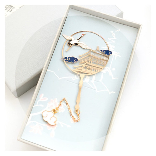 Bookmarks Metal Bookmark Unique Classical Ancient Chinese Bookmark with Handmade Tassel for Book Lovers Gift Magnetic Bookmark (Color : B)