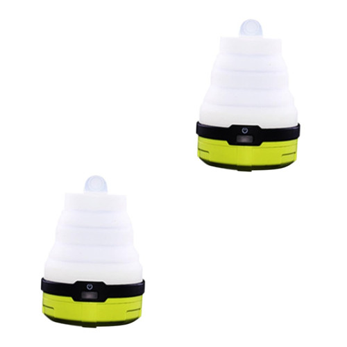 2pcs Collapsible Outdoor Flashlight Led Lantern for Emergency Led Lantern for Hiking Atmosphere Light White Camping