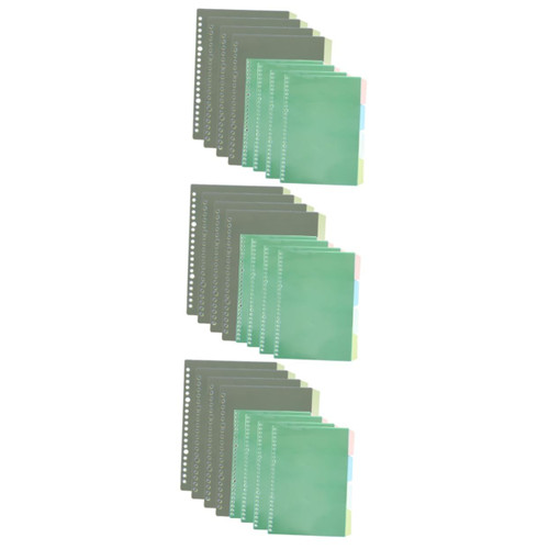 VILLCASE 24 Sets Loose-Leaf Divider Binder Supplies Classification Tabs Dividers Planner Inserts Page Divider Page Separator Binder Divider Plastic Subject Divider A4 Bookmark Notebook