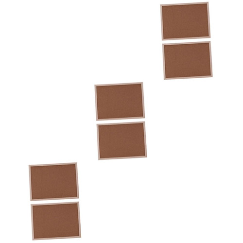 Ciieeo 6 Pcs corcs Decorative Cork Boards corkboard Bulletin Board Wall Mounted Cork Board School Bulletin Boards Cork Board Tiles Vision Board pin Board Ceramic Tile Bamboo Wooden Office