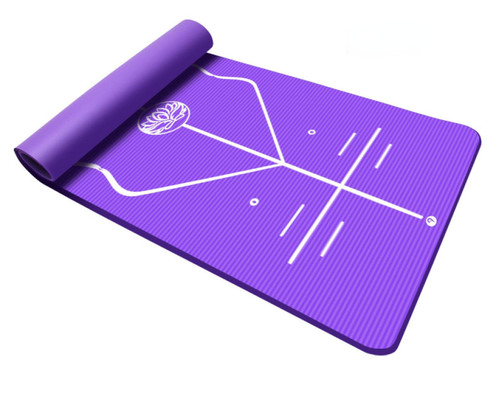 Professional asana line dancing yoga mat thick non-slip beginner dance sports fitness mat nbr yoga mat 185 * 80 * 1.5 purple