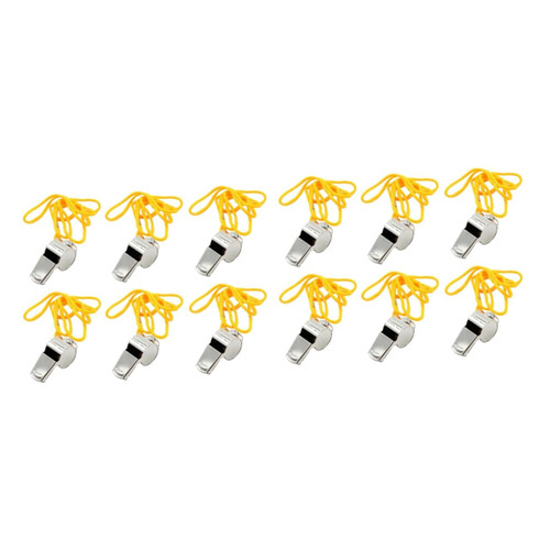 CLISPEED 24 Pcs Metal Whistle Loud Emergency Whistle Loud Whistle Survival Whistle Stainless Steel