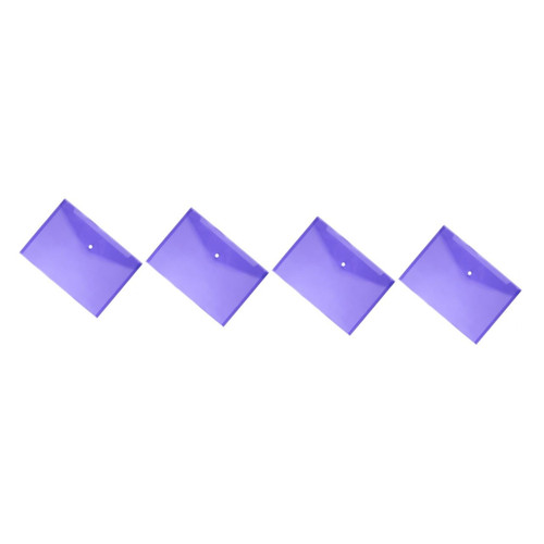 NUOBESTY 48 Pcs Plastic Envelope Folder Document Bag Paper Folder Important Filing Products Paper File Folder Envelope Folder with Snap Closure Office File Folder Sleeve Purple Material a4