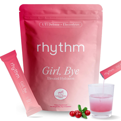 Girl, Bye UTI Relief & Defense D-Mannose + Cranberry Drink Mix | 30 Travel Packs | Fast-Acting Keto UTI Flush + Rapid Hydration Urinary Tract Health Drink Mix | pH Balancing | (30 Cranberry Sachets)