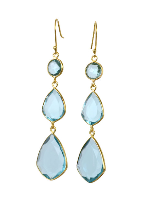 Veracity Jewelry Blue Topaz Earrings - Boho Earrings - Minimalist Earrings - Handmade Earrings -Dangle Earrings -Earrings for girls -Bridesmaid gifts- Wedding Gifts -Wedding Earrings - VE-251 Veracity Jewelry Blue Topaz Earrings - Boho Earrings - Minimalist Earrings - Handmade Earrings -Dangle Earrings -Earrings for girls -Bridesmaid gifts- Wedding Gifts -Wedding Earrings - VE-251