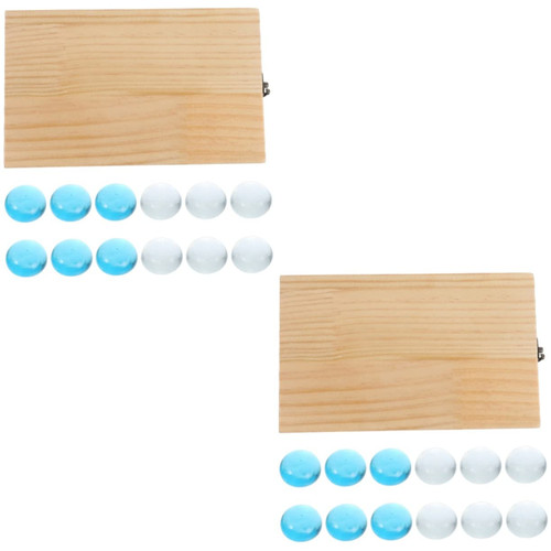 TOYANDONA 2 Sets Mancala Kid Toys Wood Toys Chess Board for Kids Adult Toy Kids Playset Toy for Kids Gemstones for Kids Chess for Kids Toys for Kids Kidcraft Playset Portable Boy Girl Child