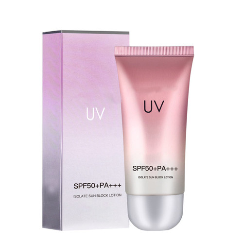 HUTVD # Floral Extract Muscle Dense Sunscreen 60g Isolation Anti Sweat Refreshing Summer Sunscreen Lotion (Pink, One Size)