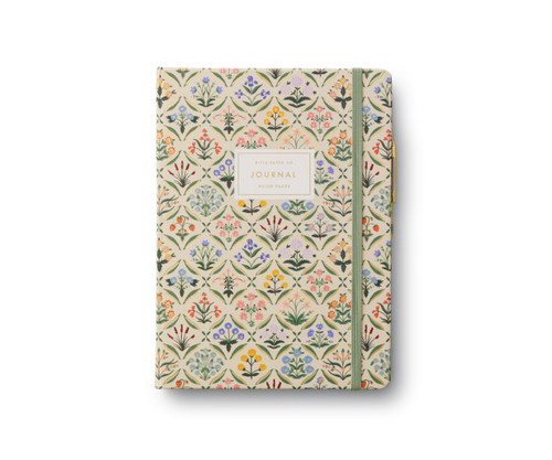 RIFLE PAPER CO. Estee Journal with Pen | Hardcover Journal with Foil Accents, (144 Pages, Elastic Band Closure, Pocket for Extra Storage)