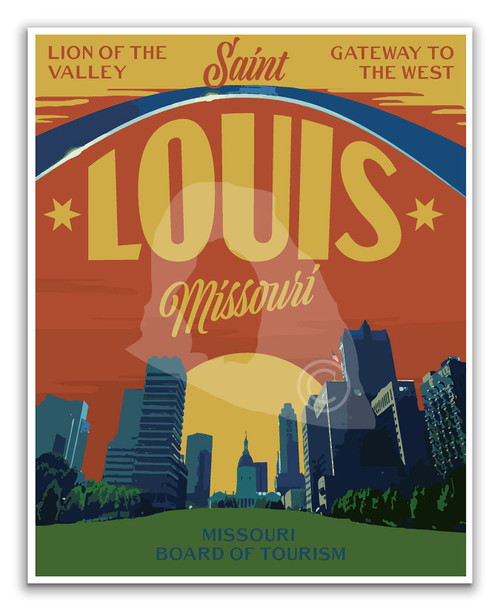 Gateway Arch National Park Poster, Saint Louis Gateway Arch Print, Missouri Gateway Arch Print, Saint Louis Missouri Art (Poster, Canvas) (Canvas, 8x10 Inches)