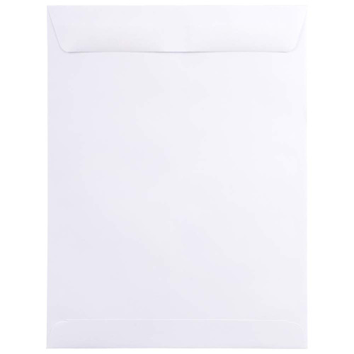 JAM PAPER 9 1/2 x 12 1/2 Open End Catalog Commercial Envelopes - White - 100/Pack