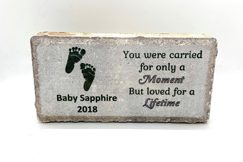 Baby Memorial Stone - Personalized Custom Marble Stone Memorial For Loss of Baby