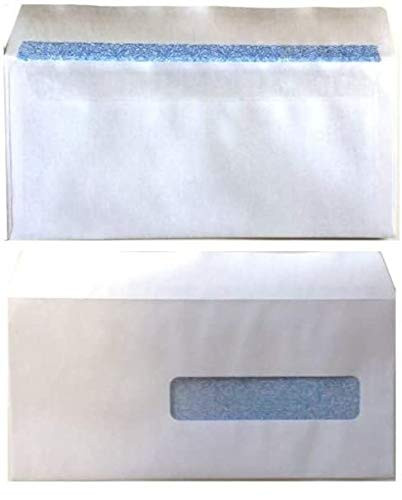 CMS 1500 - HCFA Insurance Claim Envelopes, No. 10.5, 4.5" x 9.5", White Self-Seal with Window and Inside Security Tint - 250 ENVELOPES