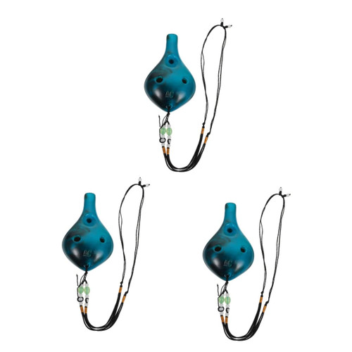 Vaguelly 3 Pcs 6 Hole Ocarina Children Adult Ocarina Vintage Ocarina Flute Dolomite Playing 4 Hole Ceramic Ocarina Bird Flute Chinese Flute Dolomite Ocarina Flute Student Ceramics Pendant