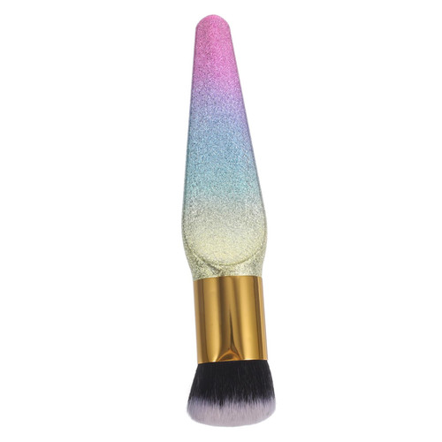 Beavorty Flat Foundation Brush Powder Cosmetics Buffing Brush Makeup Face Powder Powder Foundation Brush Round Cosmetic Brush Makeup Flat Brush Beauty Tools Travel Flat Top