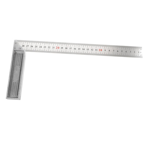 Yardenfun Square Construction Ruler Woodworking Measure Tool Metal Measuring Ruler Carpentry Marking Ruler Metal Woodworking Ruler L Shaped Ruler Stainless Steel Angle Ruler Thicken