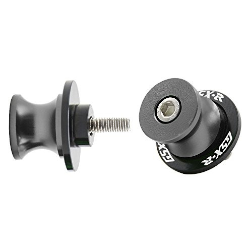 2pcs 8MM M8 X1.5 Motorcycle Swing arm Sliders Spools CNC Swing Arm Stand Screw for SUZUKI GSXR 600 750 1000 (Gray)