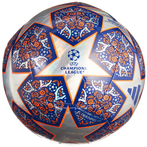adidas Unisex-Adult UCL Training Hologram Foil St. Petersburg Ball, Multicolor/Team Royal Blue/Solar Orange, 5