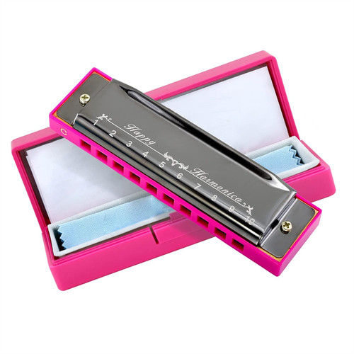 Diatonic Harmonica 10 Holes C Key Happy Harmonica With Case For Beginner Students Beginner Harmonica