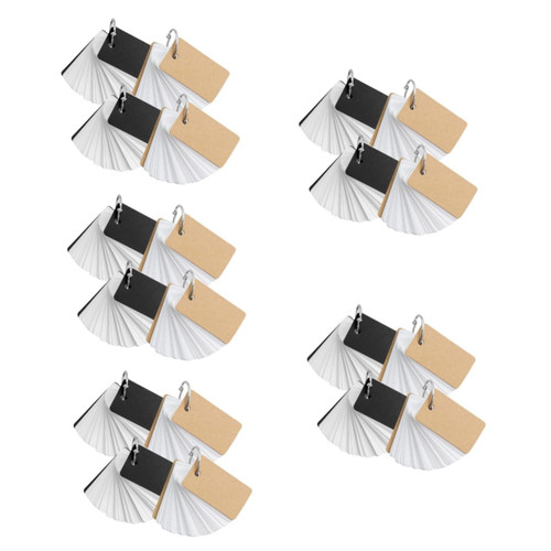 Ciieeo 20 Pcs cardboard cover book word vocabulary cards password notebook flashcards with binder ring memory cards learning language flashcards message word card student self made Paper