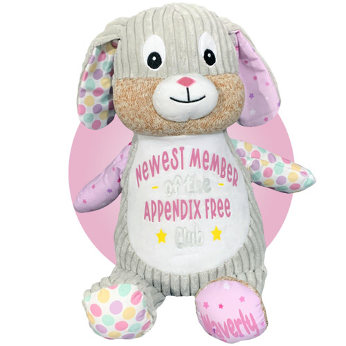 Gift for Getting Appendix Out - Personalized Appendix Plush Bunny - Appendix Surgery Recovery Gifts - Appendectomy Recovery Gifts for Kids - Appendix Removal Get Well Soon Gifts by Kikilishop