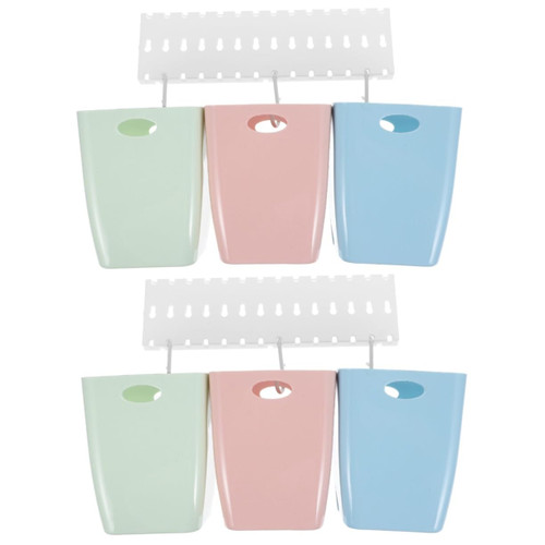 Alipis 2 Sets Sorting Trash can Waste Container Hanging Trash cans Tiny Trash can Kitchen Garbage bin Waste Sorting Organizer Pencil Holder Wall-Mounted Office Recycle bin Plastic