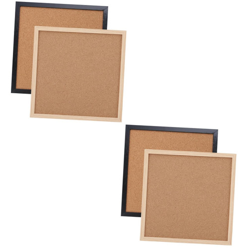 STOBOK 4 Pcs Cork Board Wall Bulletin Board Felt Board Message Pin Board Reminder Bulletin Board Cork Pin Board Corkboard Office Decor Office Message Board Display Board Metal with Box