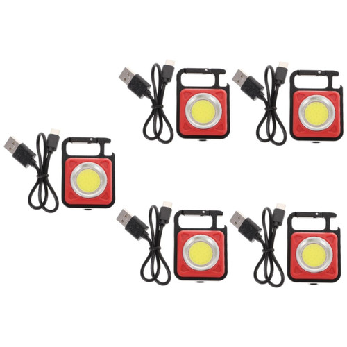 OSALADI 5pcs Pocket Light Flashlights Small Bright Flashlight Tiny Flashlight Keychain Hiking Work Portable Flashlight Keychain Light Keyring Flashlight Aluminum Alloy Travel Rod Outdoor