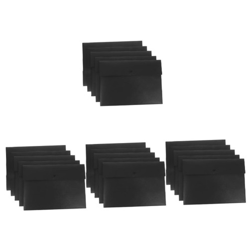 NUOBESTY 20 Pcs a4 File Bag enveloped File Bag Receipt Folder envelopes with snap Closure Filing Folder Plastic File envelopes snap File Folder a4 File case Office File Rack Pouch abs
