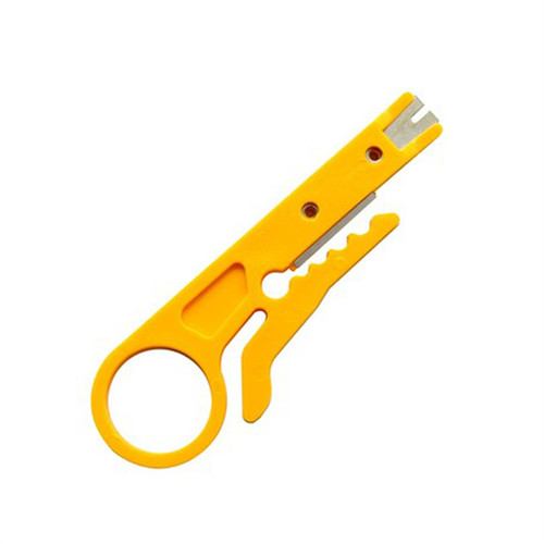 Durable Crimping Pliers Tool, Cable Stripping Wire Cutter Crimping Tool Multi Stripper Knife Crimper Pliers Portable Cut Line Pocket Multitool Crimping Tool,Industrial Hand Tools (Color : Yellow)