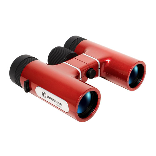 Small Compact Binoculars for Adults and Kids, 8x24 Lightweight Mini Foldable Binoculars, Pocket Binoculars for Bird Watching, Sightseeing, Travel, Hiking, Opera Concerts, Football Games(Red)