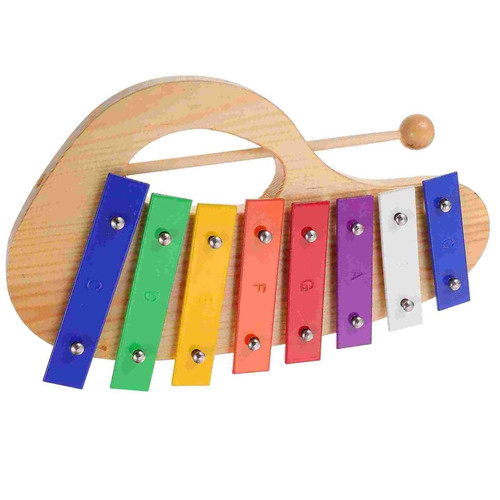 Glockenspiel 8 Colored Note Xylophone Percussion Instrument With Mallets Professional Glockenspiel Kit