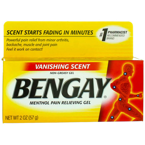 Ben Gay Vanish Scnt Size 2z Bengay Non-Greasy Vanishing Scent Pain Reliever Gel(pack of 5)