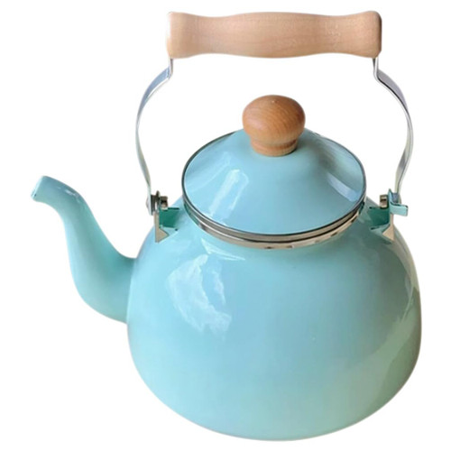 Uonlytech Hot Water Pitcher Whistling Tea Kettle Boiling Water Kettles Coffee Brewing Kettle Coffee Kettle Soup Pot Milk Kettle Teapot Whistling Water Boiler Rice Wine Jug Enamel Gas White