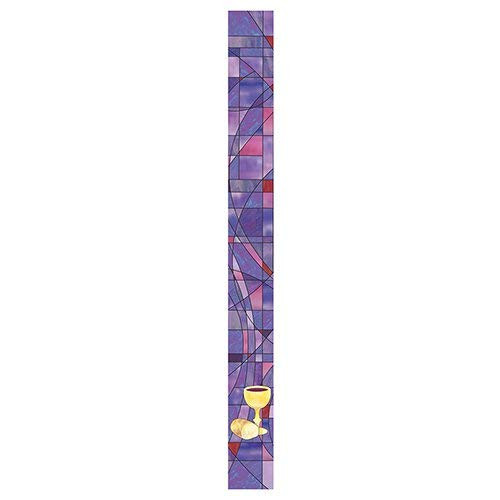 Christian Brands Church Stained Glass Bookmark - Purple (Pack of 2)