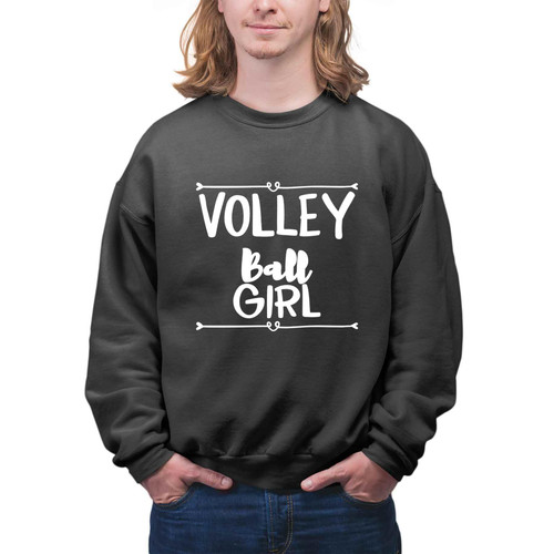 Volleyball Player Gift - Inspirational Quote for Girls - Birthday Present for a Daughter - Navy Multicolor Multi Size Black Sweatshirt