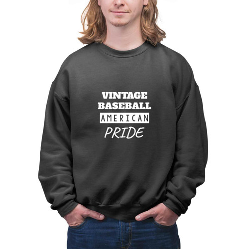Retro American Flag Vintage Baseball Gift for Sports Fans - Grey Multi Size Black Sweatshirt Retro American Flag Vintage Baseball Gift for Sports Fans - Grey Multi Size Black Sweatshirt