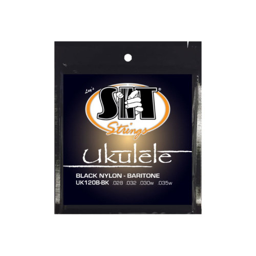 SIT UK120B-BK Black Nylon Baritone Ukulele/Uke Strings