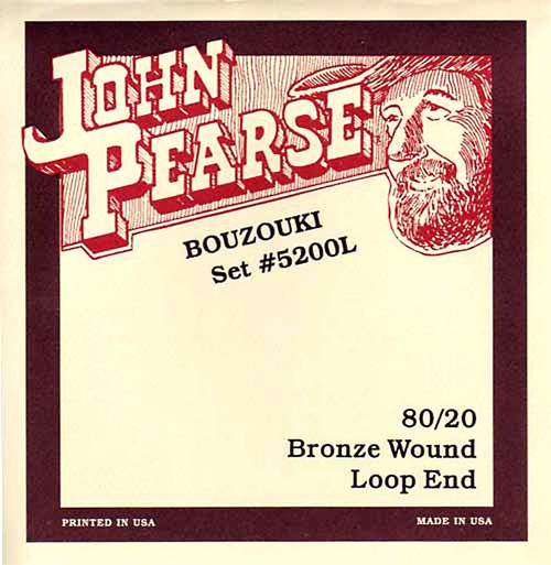 John Pearse Strings Strings JP Irish, Light, Loop Strings for Bouzouki (5200L)
