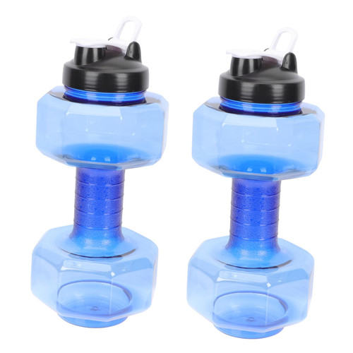 BESPORTBLE 2pcs Water filled dumbbells exercise water bottles pool weights for water exercise water dumbbell gym water bottles dumbbell shape water bottles fitness handle sports PE Material