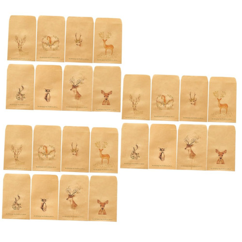 Tofficu 240 Pcs Gift Cards Envelopes Gift Envelopes for Presents Kraft Paper Party Favor Bags Brown Kraft Envelopes Vellum Envelopes Kraft Paper Candy Bags Painted Paper Envelope