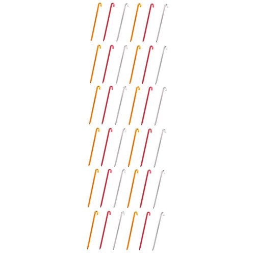 36 Pcs Ground Nail Carpas Tipi Hiking Peg Ground Pegs Garden Stakes Tent Pegs Tent Stakes Outdoor Tents Teepee Outdoor Tent Nails Hiking Stakes Camping Aluminum Alloy Metal
