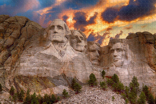 Jigsaw Puzzle for Adults America USA Mount Rushmore Puzzle 1000 Piece Wooden Travel Souvenir