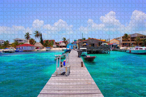 Jigsaw Puzzle for Adults Belize San Pedro Puzzle 1000 Piece Wooden Travel Souvenir